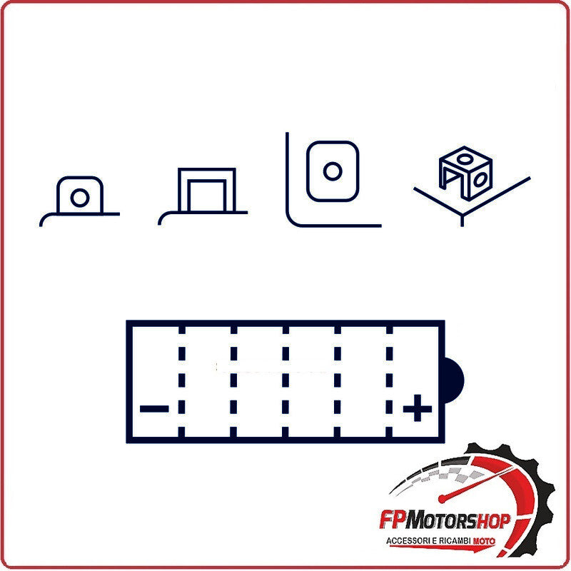 BATTERIA PER MOTO MARELLI MOB4L-B-SM YB4L-B 12V 4Ah SCOOTER PIAGGIO