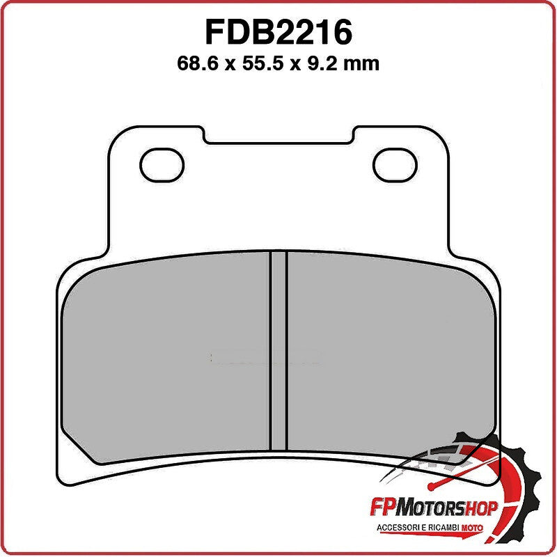 PASTIGLIE FRENO PER MOTO FDB2216ST YAMAHA MT-125/YZF-R125 14>20 APRILIA RS 125