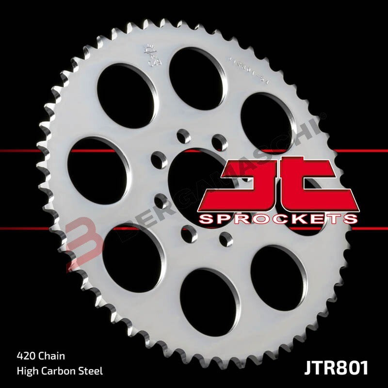 CORONA PER TRASMISSIONE MOTO JT 801 Z54 JTR801.54 54 DENTI ACCIAIO PASSO 420