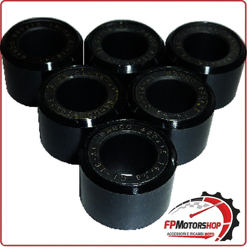 KIT 6 RULLI MASSETTE VARIATORE 20X15 14,5G PER KYMCO 150 DINK / BW BANDO