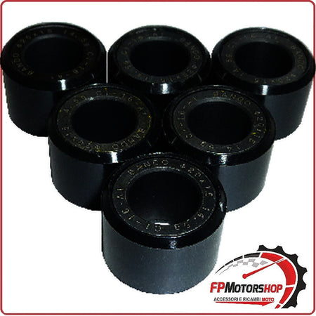KIT 6 RULLI MASSETTE VARIATORE 20X15 14,5G PER KYMCO 150 DINK / BW BANDO