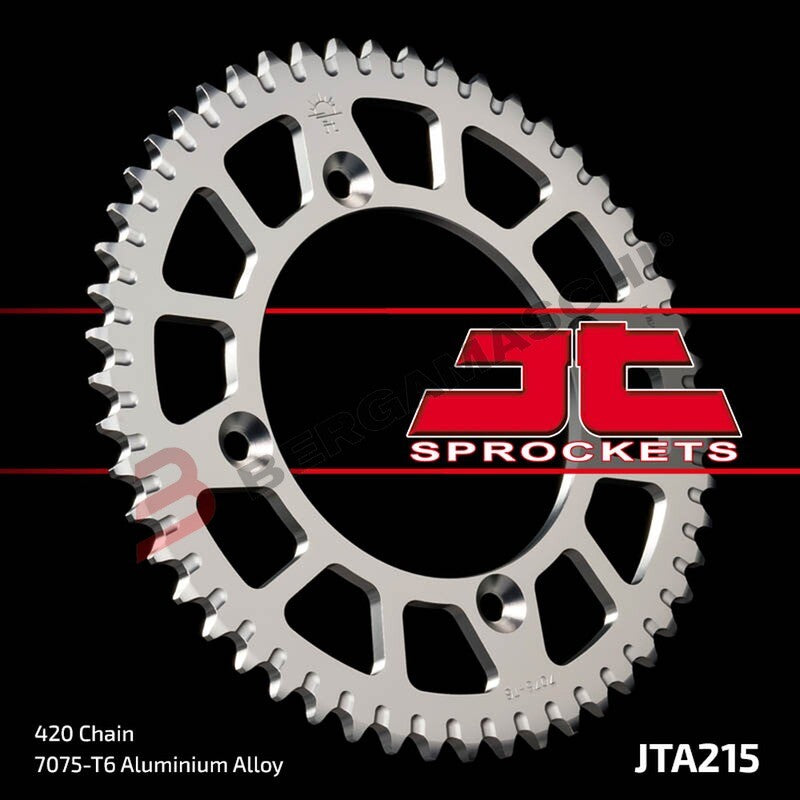 CORONA PER TRASMISSIONE MOTO ALLUMINIO JTA215 Z55 ROSSO JTA215.55 55 DENTI HONDA