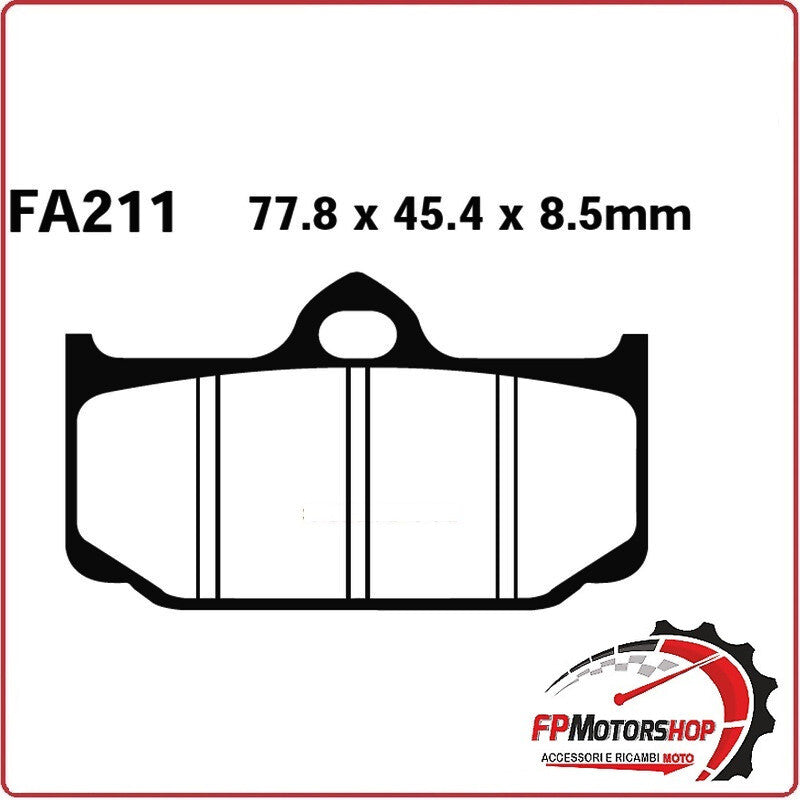 PASTIGLIE PASTICCHE FRENI PER MOTO PINZA BREMBO 4 PISTONCINI FA211 EBC