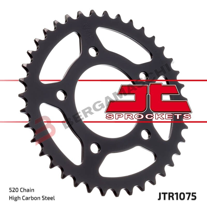 CORONA PER TRASMISSIONE MOTO JT 1075 Z39 JTR1075.39 39 DENTI ACCIAIO PASSO 520