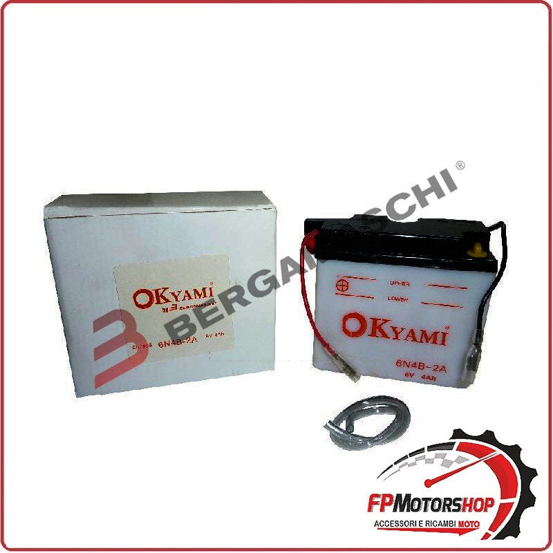 BATTERIA PER MOTO OKYAMI 6N4B-2A 6V 4AH 102X48X95MM FANTIC