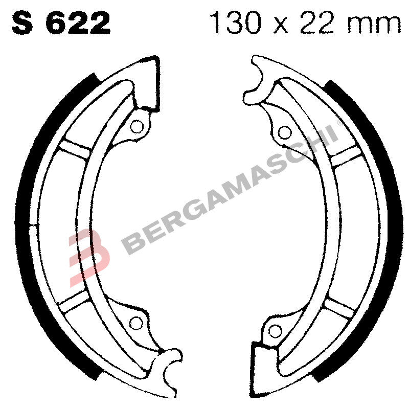 GANASCE FRENO MOTO PER SUZUKI RM500 EBC S622 MESCOLA ORGANICA