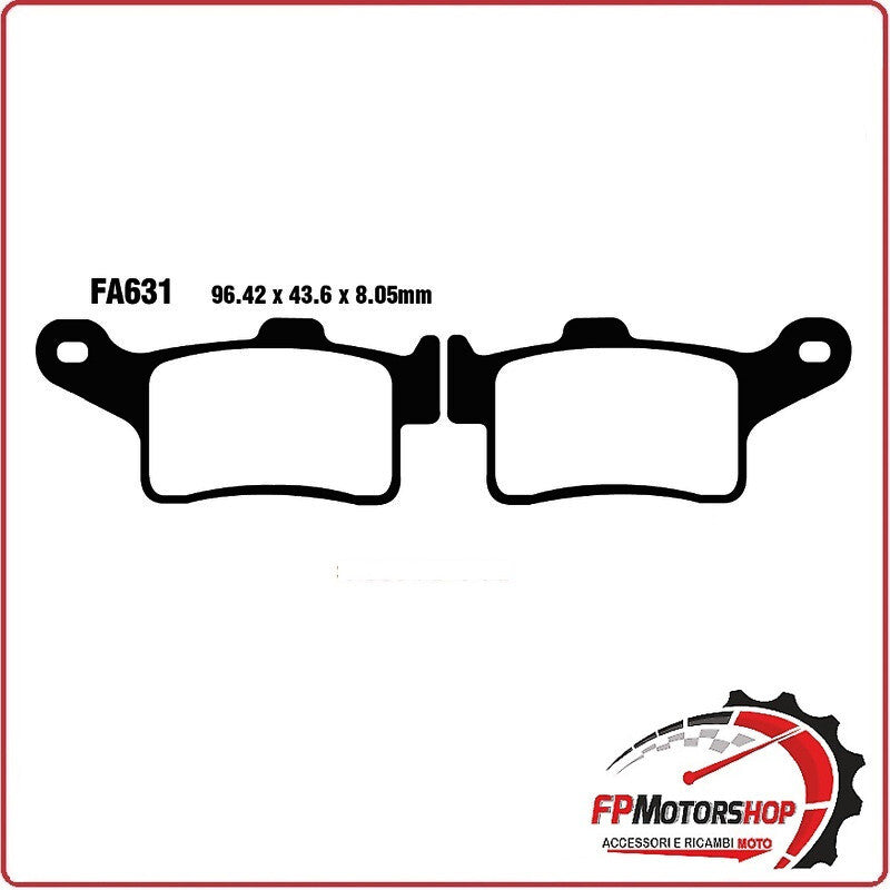 PASTIGLIE PASTICCHE FRENO PER MOTO QUAD CAN AM SPYDER RT/ RS 13> FA631HH RT/RS