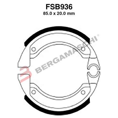 GANASCE FRENO PER MOTO FSB936 CZ 80X20