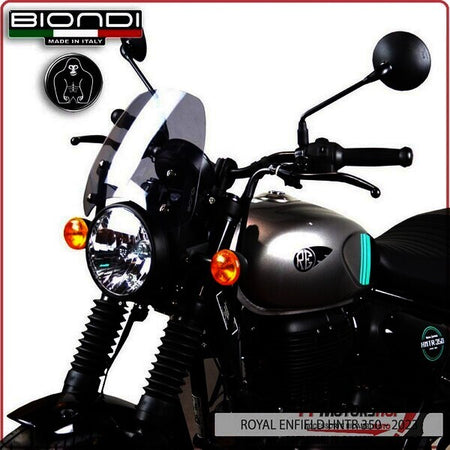 CUPOLINO PARABREZZA MOTO PER ROYAL ENFIELD HNTR 350 2023> FUME' CHIARO BIONDI