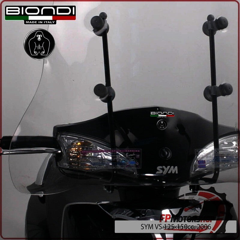 KIT ATTACCHI PARABREZZA SCOOTER PER SYM VS 150 BIONDI 8500678 125/150 06>