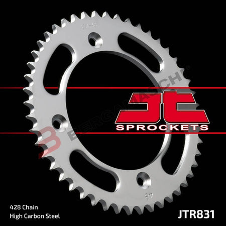 CORONA PER TRASMISSIONE MOTO JT 831 Z48 JTR831.48 48 DENTI ACCIAIO PASSO 428