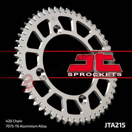 CORONA PER TRASMISSIONE MOTO ALLUMINIO JTA215 Z55 ROSSO JTA215.55 55 DENTI HONDA