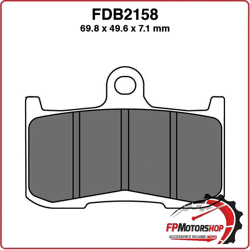 PASTIGLIE FRENO PER MOTO FERODO FDB2158ST MESCOLA SINTERIZZATA KAWASAKI Z800