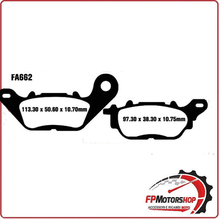 PASTIGLIE PASTICCHE FRENI PER MOTO YAMAHA YTZ R3 POSTERIORE EBC FA662 320 YZF