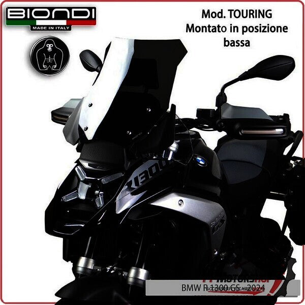 CUPOLINO PARABREZZA TOURING PER MOTO BMW R1300 GS 2023> FUME' SCURO BIONDI 