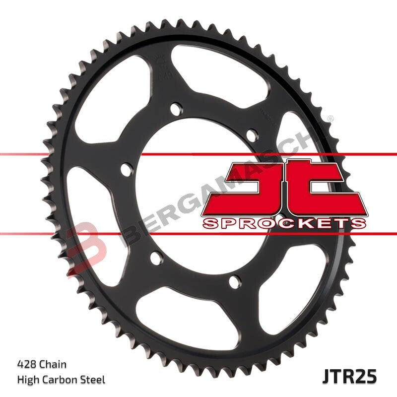 CORONA PER TRASMISSIONE MOTO JT 25 Z60 JTR25.60 60 DENTI ACCIAIO PASSO 420