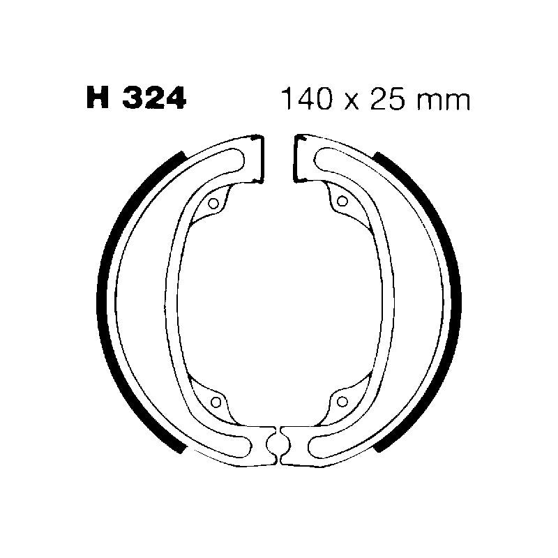 GANASCE FRENO PER MOTO HONDA CR125 R EBC H324 MESCOLA ORGANICA