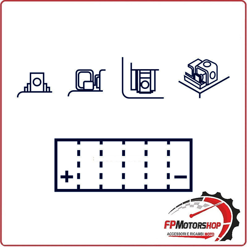 BATTERIA PER MOTO 12V MARELLI MOT12A-BS YT12A-BS BENELLI TORNADO 900