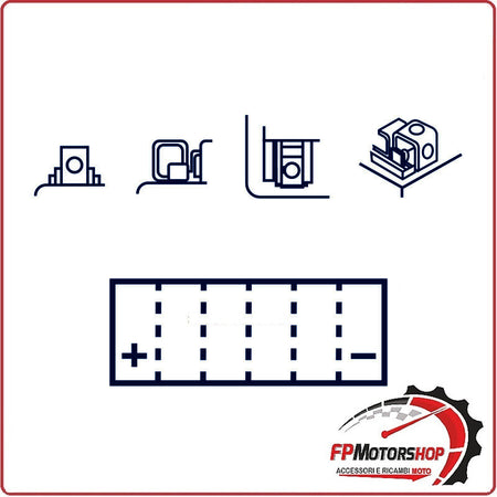 BATTERIA PER MOTO 12V MARELLI MOT12A-BS YT12A-BS BENELLI TORNADO 900