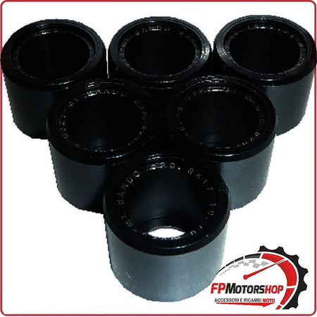 KIT 6 RULLI MASSETTE SCOOTER PER 20,9X17 10,7G LIBERTY 200 06>08 BANDO VARIATORE