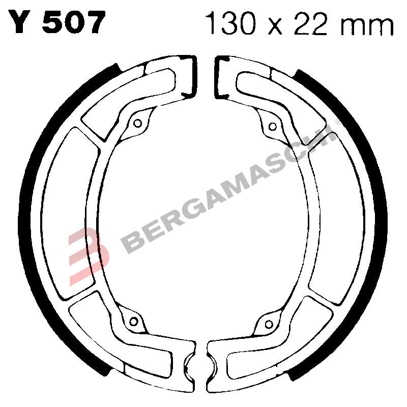 GANASCE FRENO PER MOTO YAMAHA YZ 125 76>83 EBC Y507 MESCOLA ORGANICA