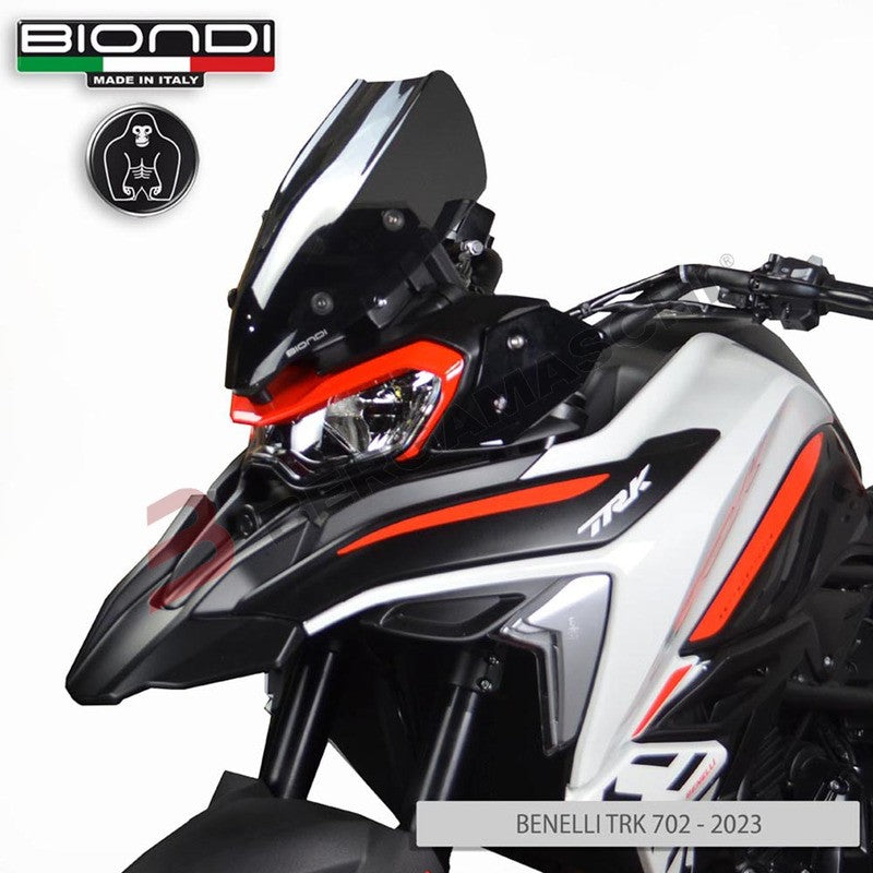 CUPOLINO PARABREZZA PER MOTO BENELLI TRK 702 23 TOURING FUME' SCURO BIONDI 