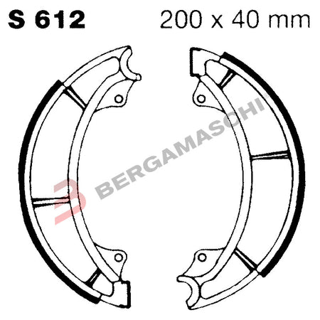 GANASCE FRENO PER MOTO SUZUKI KAWASAKI EBC S612 T 500 68> 74 BJ 250 96>02