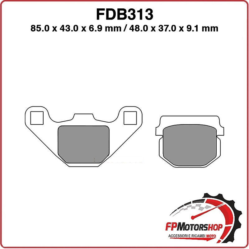 PASTIGLIE FRENO PER MOTO FDB313SG APRILIA RS4 125 11>16 SUZUKI ADDRESS 50/100