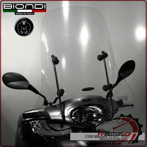 PARABREZZA PER SCOOTER SYM MEGALO 125 2006>2007 HONDA SH 50/100 1996> BIONDI 