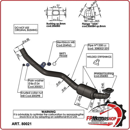 KIT COLLETTORI SCARICO RACING PER SCOOTER HONDA FORZA 750 21- LEOVINCE 80021