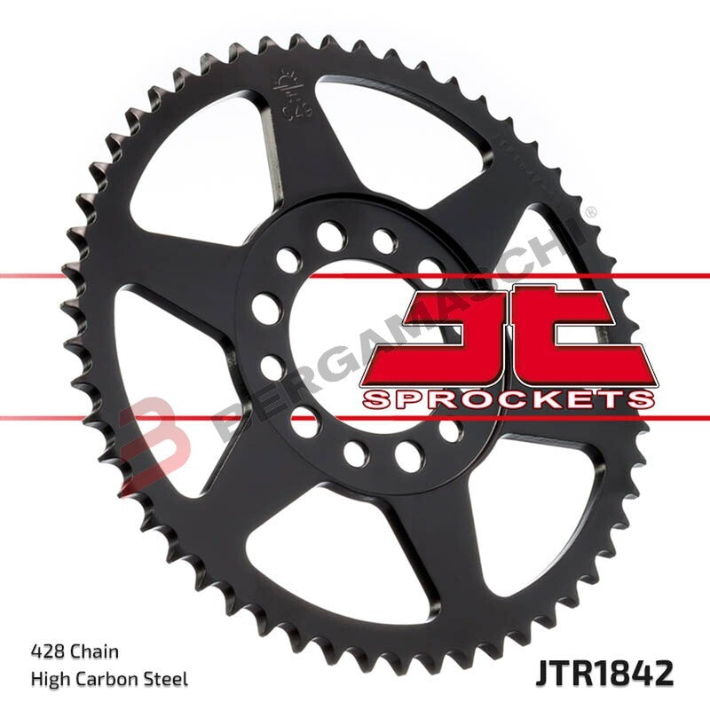 CORONA PER TRASMISSIONE MOTO JT 1842 Z51 JTR1842.51 51 DENTI ACCIAIO PASSO 428