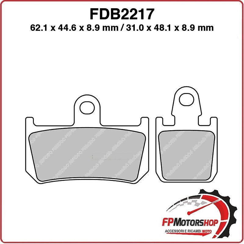 PASTIGLIE FRENO PER MOTO FDB2217ST YAMAHA YZF R1 1000 07>14 VMAX MT-01