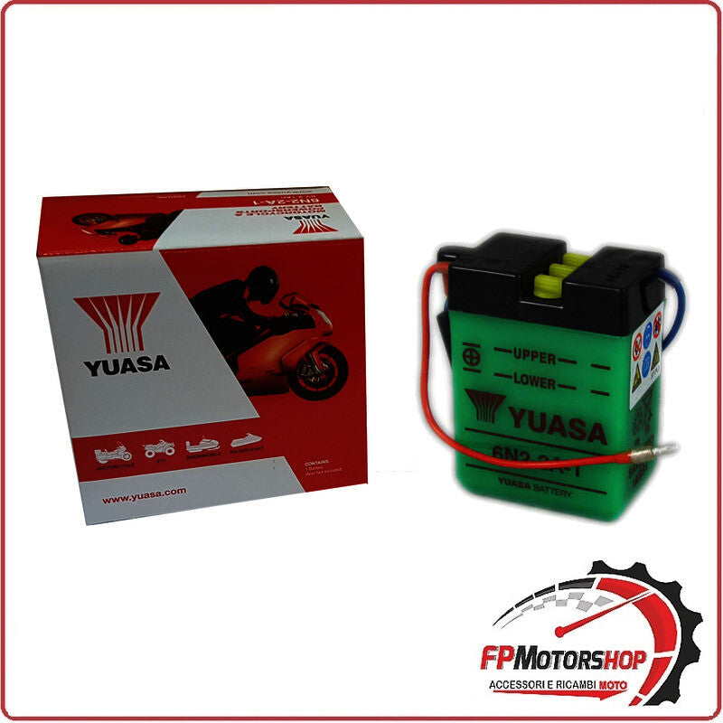 BATTERIA PER MOTO YUASA 6N2-2A 6V 2AH 70X47X96MM YAMAHA TT 600