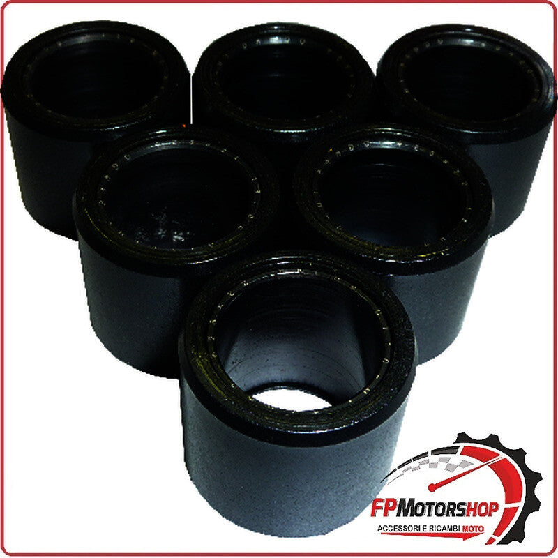 KIT 6 RULLI MASSETTE VARIATORE 25X22 18G PER SYM 300 JOYMAX CITYCOM HD4 BANDO