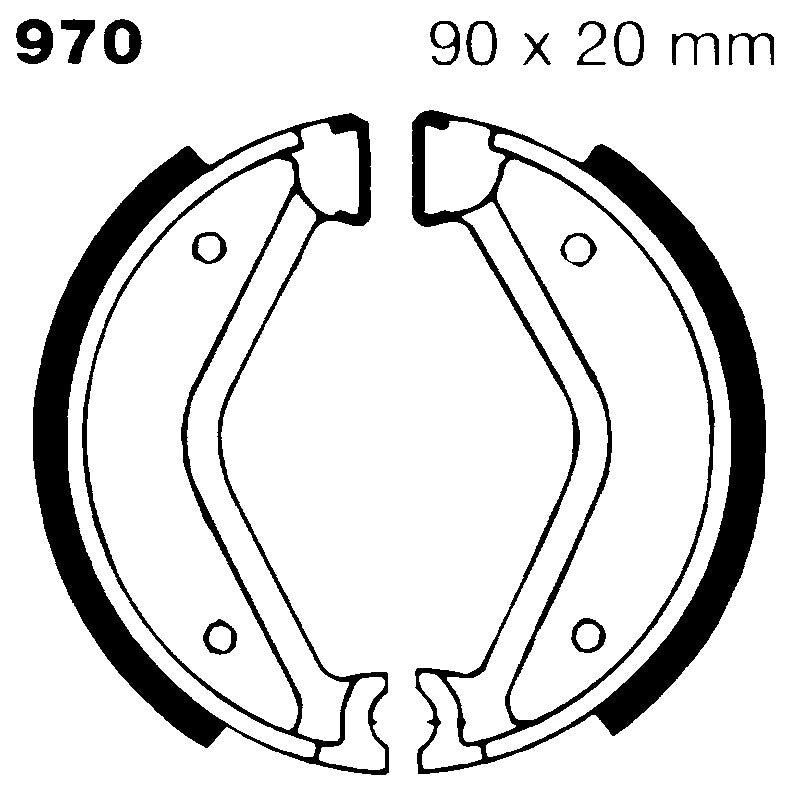GANASCE FRENO PER MOTO PUCH MS 50 EBC 970 L