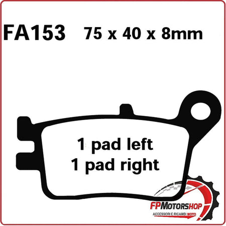 PASTIGLIE PASTICCHE FRENI PER MOTO HONDA CRM 250 POSTERIORE EBC FA153 ORGANICA