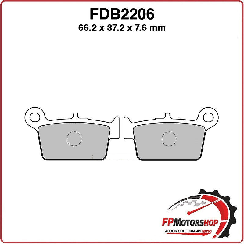 PASTIGLIE FRENI PER MOTO FDB2206P BETA RR 50 04>12 ALP 125/200 05>12 FANTIC