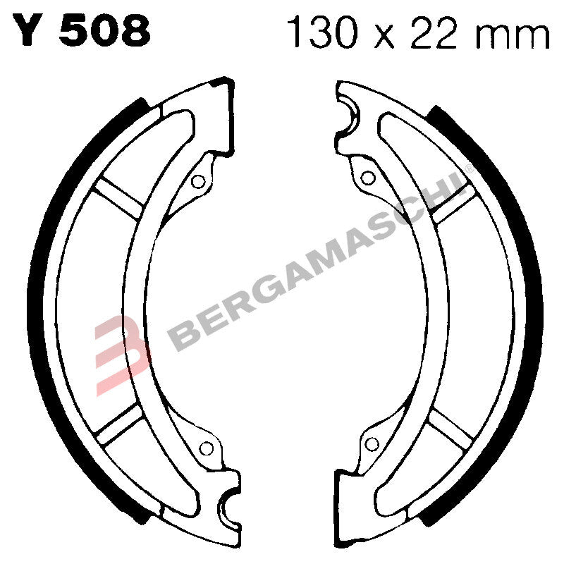GANASCE FRENO PER MOTO YAMAHA YZ125 EBC Y508 MESCOLA ORGANICA