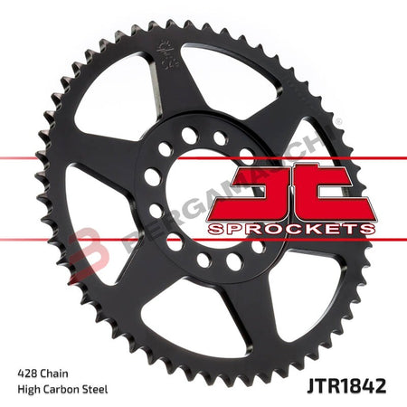 CORONA PER TRASMISSIONE MOTO JT 1842 Z50 JTR1842.50 50 DENTI ACCIAIO PASSO 428