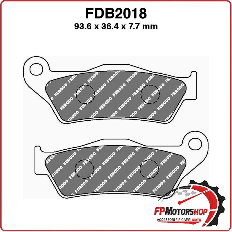 PASTIGLIE FRENO FERODO PER MOTO FDB2018EF APRILIA RX 125 08>13 BMW R NINE T 1200