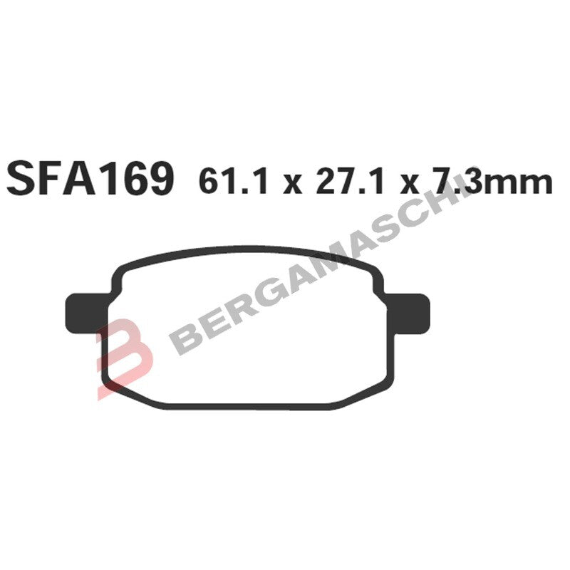 PASTIGLIE FRENO PER YAMAHA FLY ONE 150 90-99 EBC SFAC169 MESCOLA CARBON SCOOTER