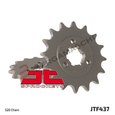 PIGNONE TRASMISSIONE PER MOTO JT 437 Z15 JTF437.15 15 DENTI ACCIAIO PASSO 520