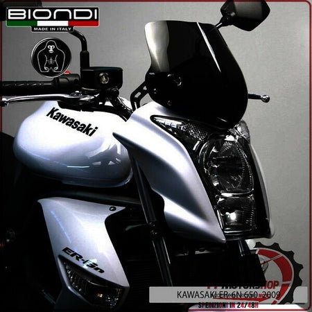 CUPOLINO PARABREZZA MOTO PER KAWASAKI ER 6N FUME DARK BIONDI 650 2009>2011