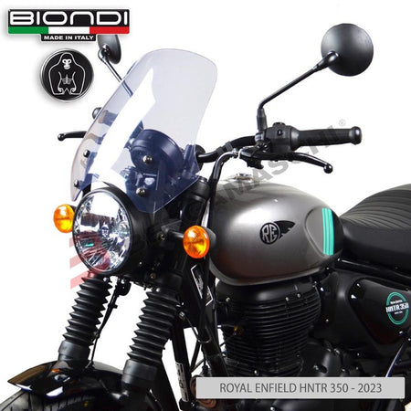 CUPOLINO PARABREZZA PER MOTO ROYAL ENFIELD HNTR 350 TOURING TRASPARENTE BIONDI