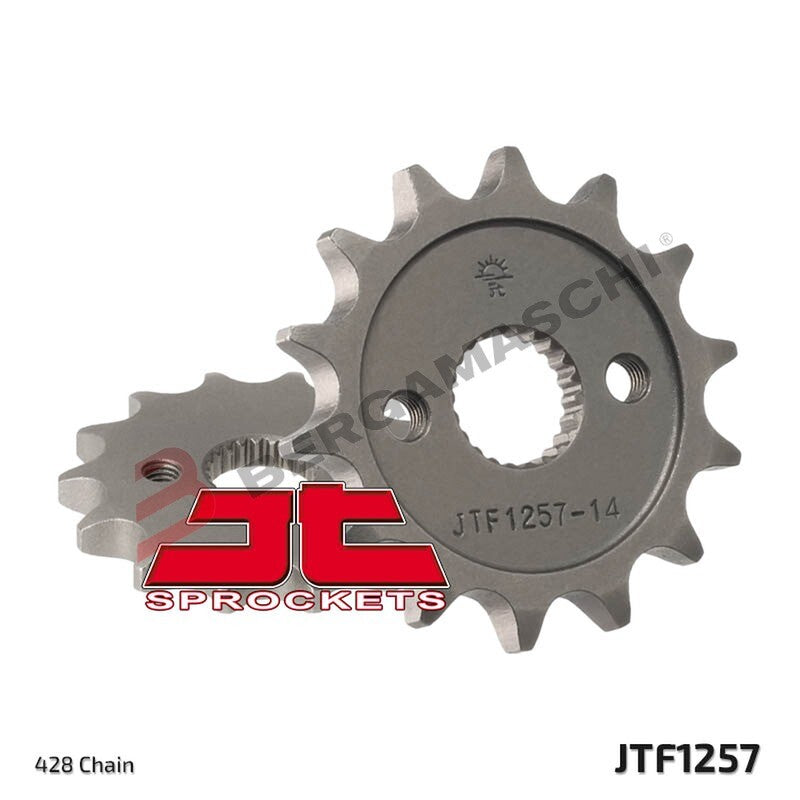 PIGNONE TRASMISSIONE PER MOTO JT 1257 Z15 JTF1257.15 15 DENTI ACCIAIO PASSO 428