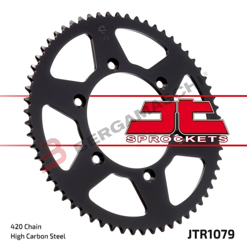CORONA PER TRASMISSIONE MOTO JT 1079 Z62 JTR1079.62 62 DENTI ACCIAIO PASSO 420