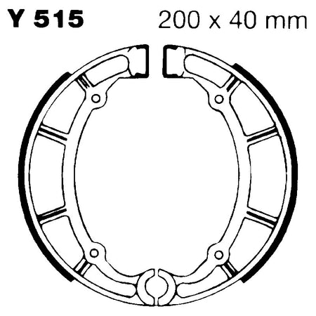 GANASCE FRENO PER MOTO YAMAHA XV535 VIRAGO EBC Y515 MESCOLA ORGANICA