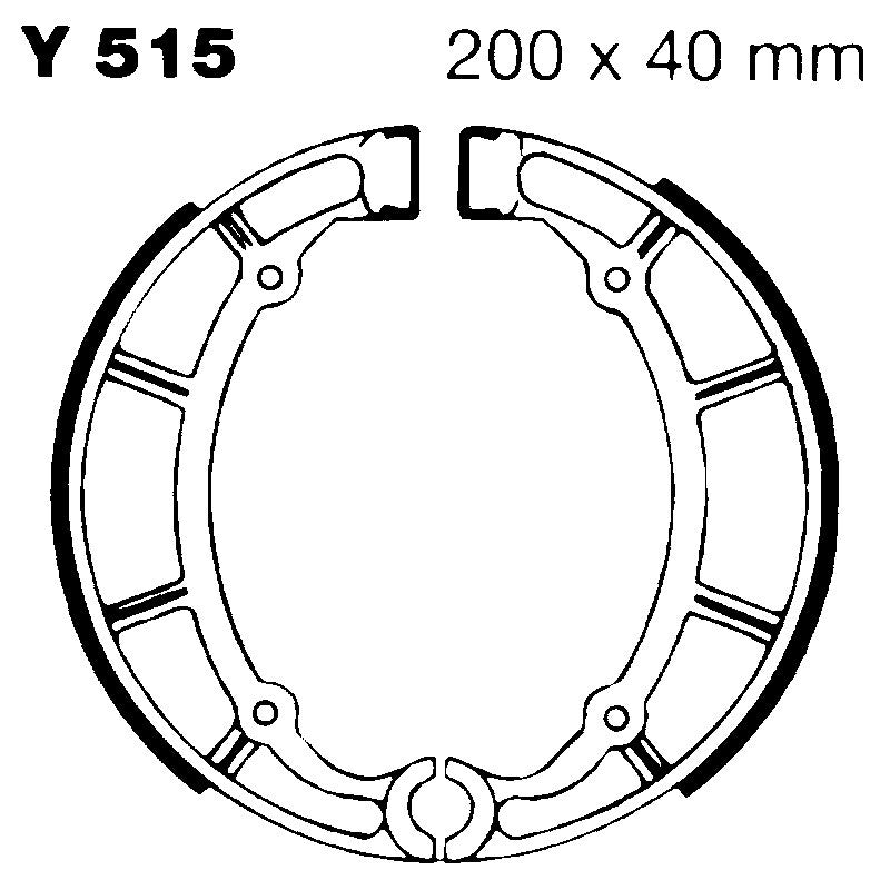GANASCE FRENO PER MOTO YAMAHA XV535 VIRAGO EBC Y515 MESCOLA ORGANICA