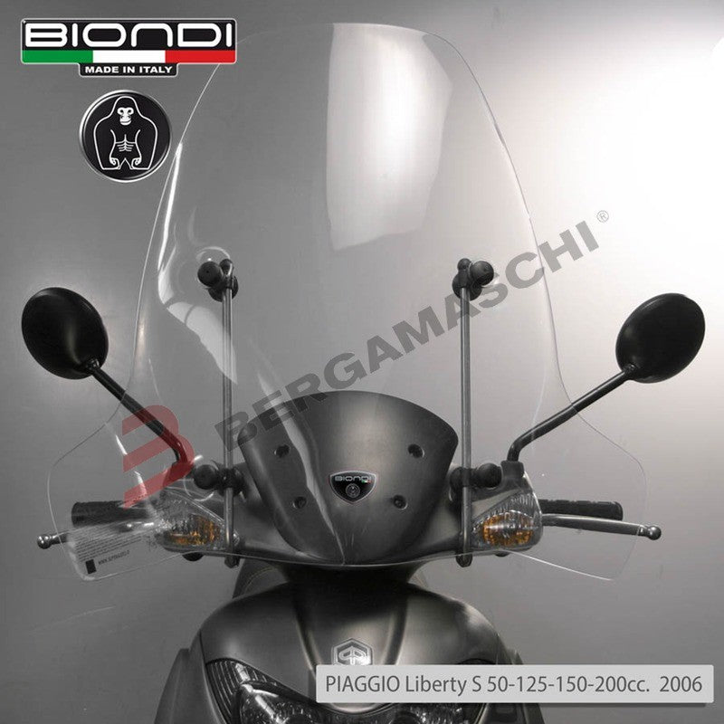 KIT PARABREZZA+ATTACCHI PER PIAGGIO LIBERTY S 50/125/150/200 06 BIONDI