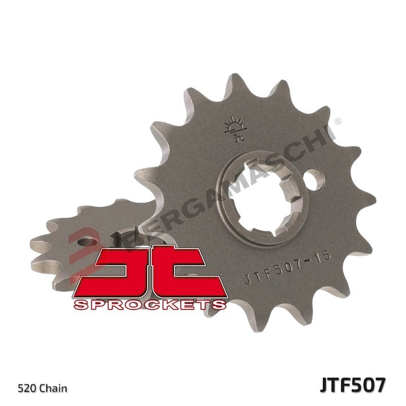 PIGNONE TRASMISSIONE PER MOTO JT 507 Z14 JTF507.14 14 DENTI ACCIAIO PASSO 520